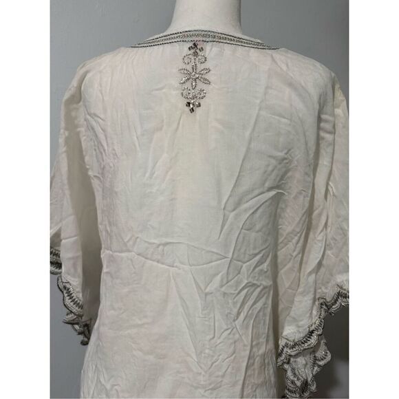 Embroidered silver embellished swim cover up XS - Picture 4 of 7